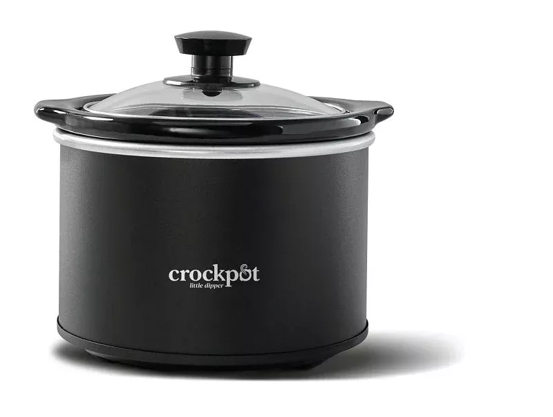 Crock-Pot 2135523 Slow Cooker, 1.5 qt Capacity, 1000 W, Stoneware, Bla