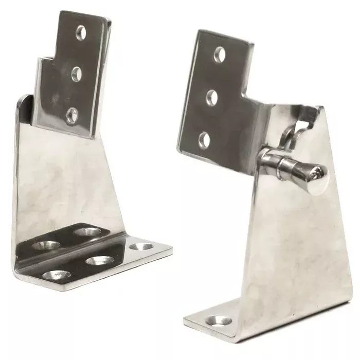 Crownline Boat Folding Seat Hinges | SS Quick Release (Set of 2)