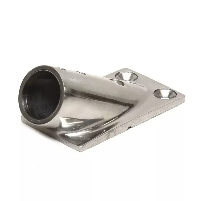 D.Lilly Boat Rail Mount | 1 Inch 30 Degree Rectangle Base Stainless