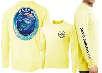 David Dunleavy Wahoo Smackdown Long Sleeve Shirt – Yellow – Small