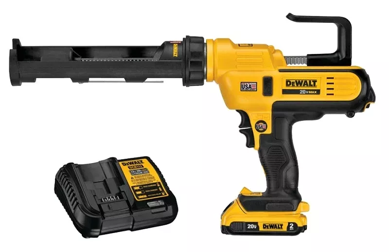 DEWALT DCE560D1 Caulk Adhesive Gun Kit, 10 oz Cartridge, T-Shaped Hand