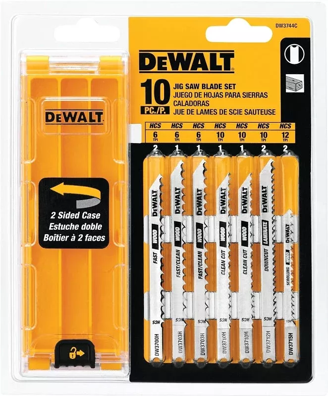 DEWALT DW3744C Series Jig Saw Blade Kit, Specifications: Curved/Precis