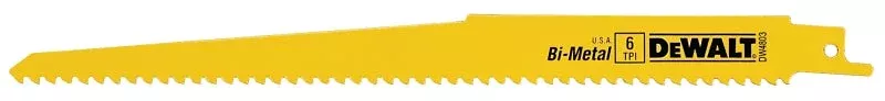 DEWALT DW4803 Reciprocating Saw Blade, Applicable Materials: Wood, 3/4