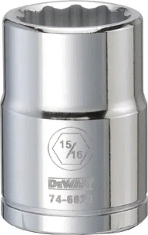 DEWALT DWMT74602OSP Drive Hand Socket, 15/16 in Socket, 3/4 in Drive,