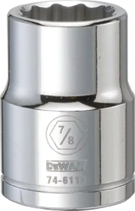 DEWALT DWMT74611OSP Drive Hand Socket, 7/8 in Socket, 3/4 in Drive, 12