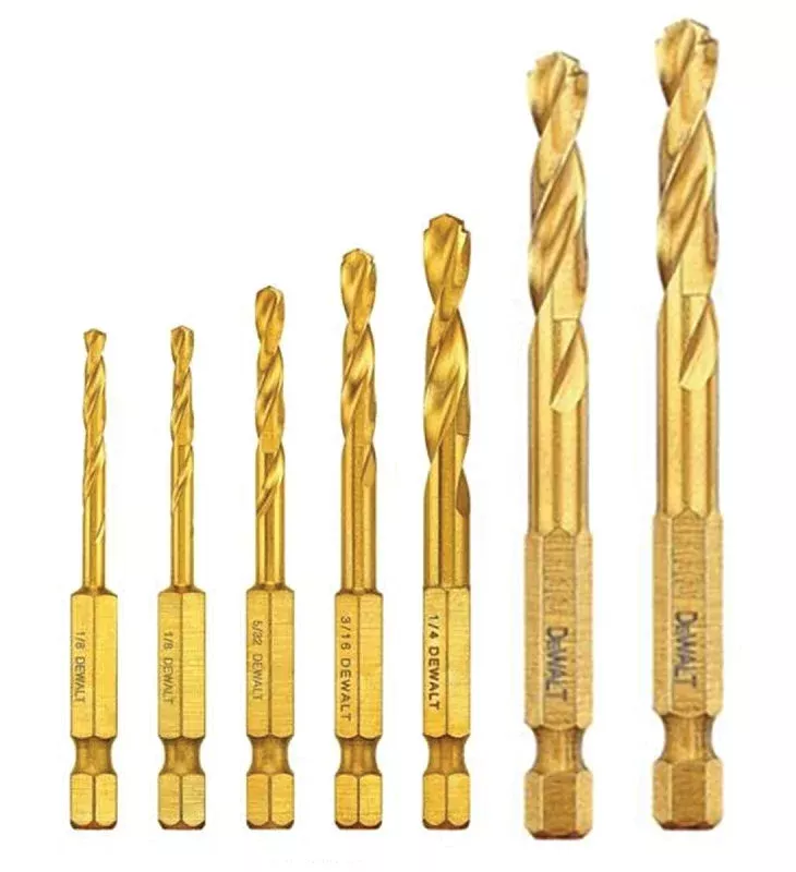 DEWALT IMPACT READY Series DD5157 Drill Bit Set, 7-Piece, Steel, Titan