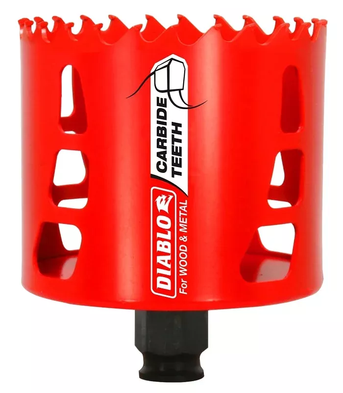 Diablo DHS3125CT Hole Saw, 3-1/8 in Dia, 60 mm D Cutting, Carbide Cutt