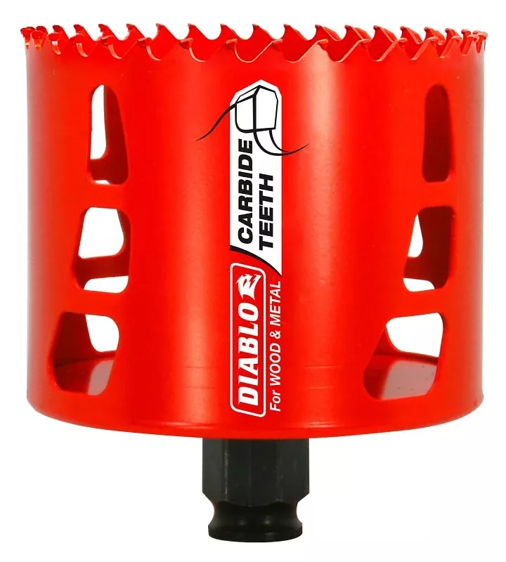 Diablo DHS3250CT Hole Saw, 3-1/4 in Dia, 61 mm D Cutting, Carbide Cutt