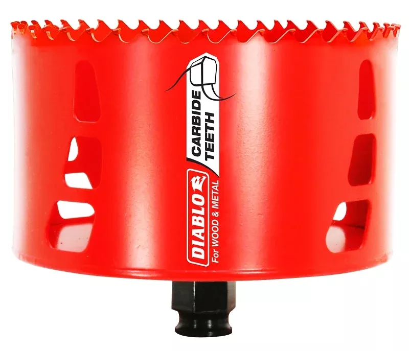 Diablo DHS4500CT Hole Saw, 4-1/2 in Dia, 67 mm D Cutting, Carbide Cutt