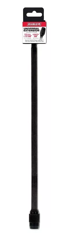Diablo DHS500XT18 Universal Extension, 7/16 in Shank, 18 in L, Hex Sha