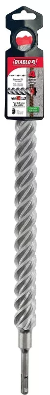 Diablo DMAPL4330 4-Cutter Drill Bit, 1-1/4 in Dia, 18 in OAL, 4-Flute,