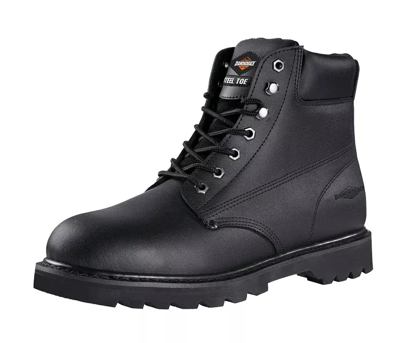 Diamondback 655SS-12 Work Boots, 12, Medium W, Black, Leather, Lace-Up