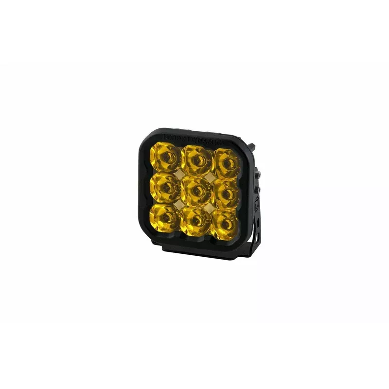 Diode Dynamics SS5 LED Pod Sport Yellow Spot (Single) (6×6) (DD6771S)