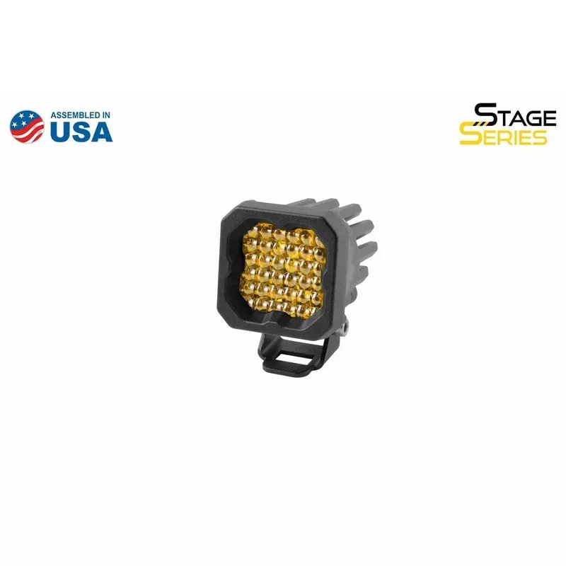 Diode Dynamics Stage Series C1 LED Pod Pro Yellow Flood Standard ABL (DD6463S)
