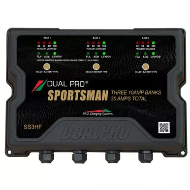 Dual Pro Sportsman Series HF Battery Charter – 30 Amp – 3 Bank