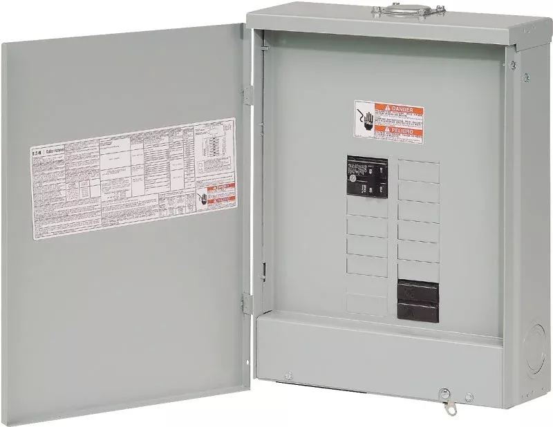 Eaton BRP10B100RF Load Center, 20-Pole, 100 A, 10-Space, 20-Circuit, M