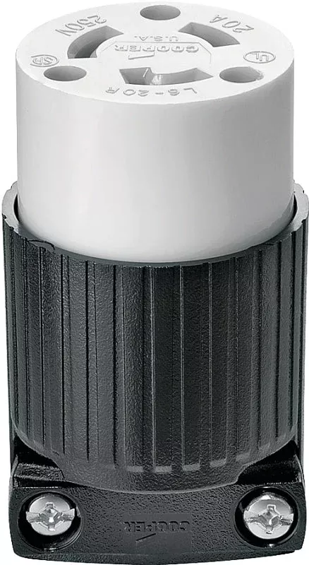 Eaton L620C Electrical Connector, 2-Pole, 20 A, 250 V, NEMA: NEMA L6-2