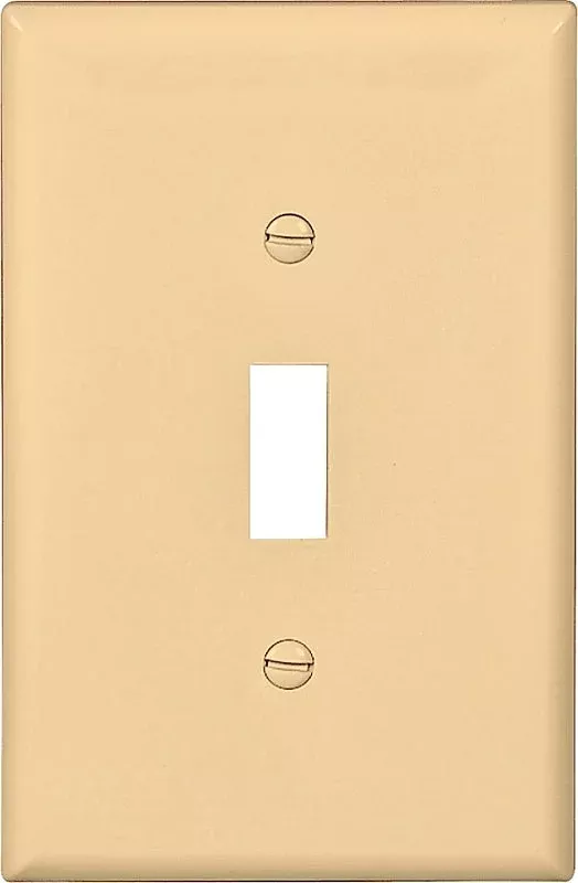 Eaton Wiring Devices PJ1V Wallplate, Mid-Size, 4-7/8 in L, 3-1/8 in W,
