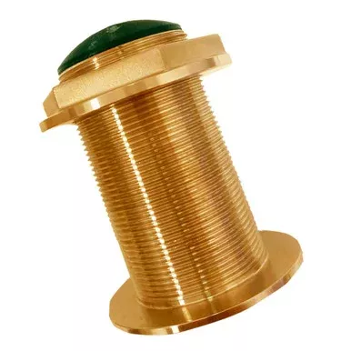 Echonautics Bronze Low-Profile Thru-Hull Medium-Frequency CHIRP Transducer – 600W, 12° Tilt, 80-130kHz