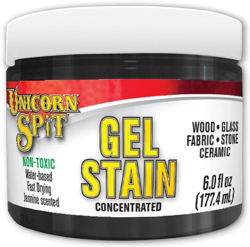 ECLECTIC UNICORN SPIT 5772010 Gel Stain and Glaze, Midnights Black, 6