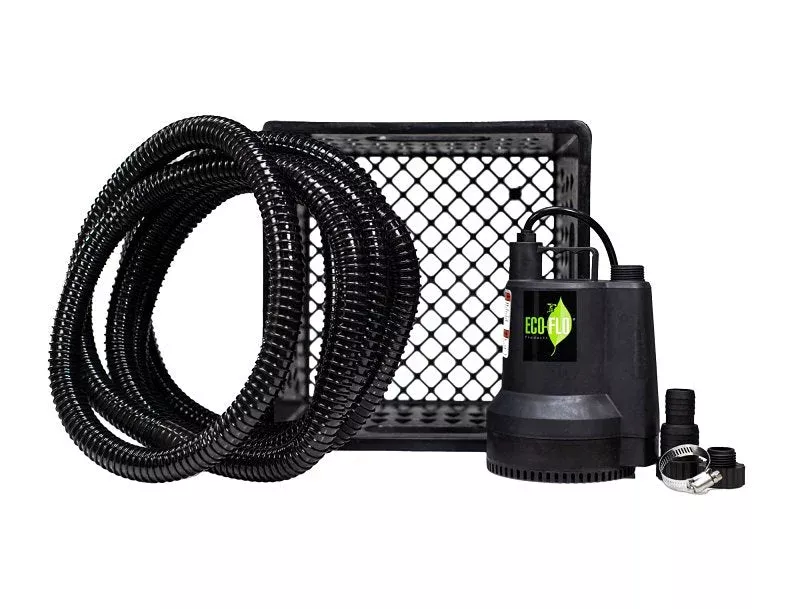 Eco-Flo SUP55KIT Submersible Utility Pump Kit, 1-Phase, 3.3 A, 115 V,