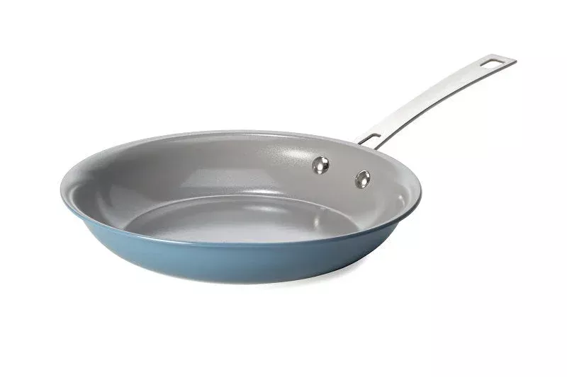 Ecolution EL11057-AS Fry Pan, 9-1/2 in Dia, Aluminum, Dusty Blue, Cera