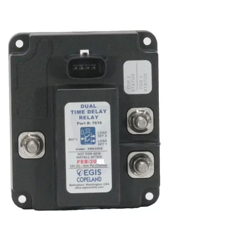 Egis TDR Series Dual Output 2x80A 12V Time Delay Relay (7616)