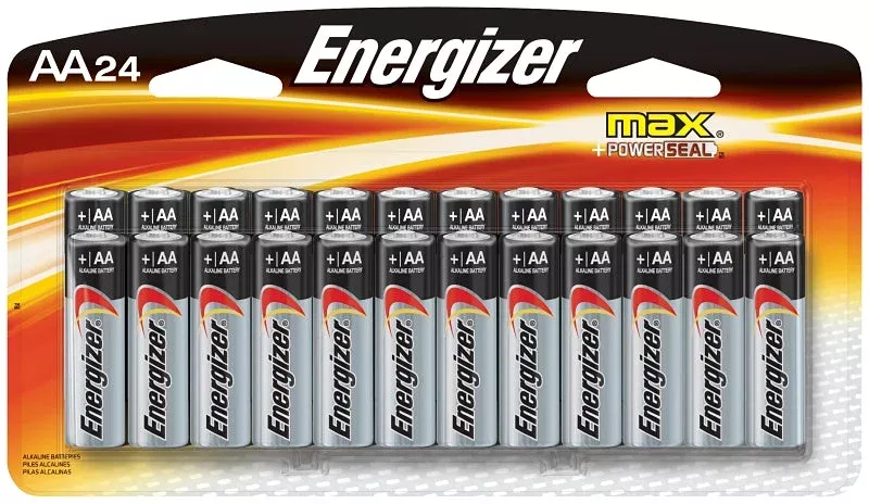 Energizer E91 E91BP-24 Battery, 1.5 V Battery, 2779 mAh, AA Battery, A