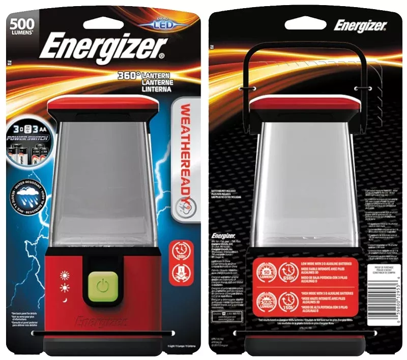 Energizer Weatheready Series WRESAL35 Lantern, LED Lamp, Plastic, Blac