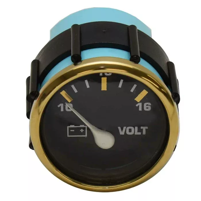 Evinrude Johnson Boat Voltmeter Gauge 0775806 | BRP Gold Black