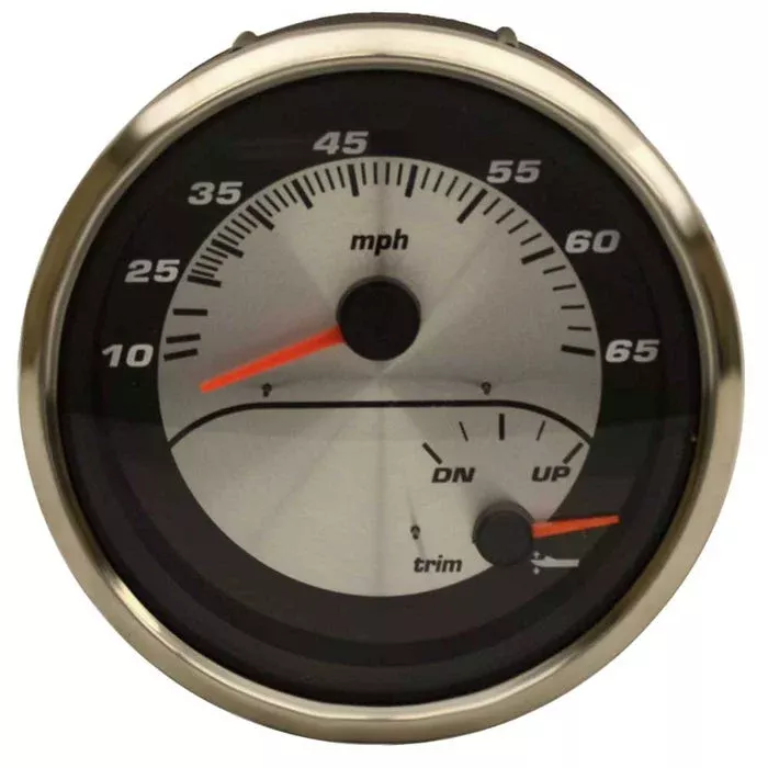 Faria Boat Multi-Function Gauge GSC058B | 4 1/8 Inch Silver Black