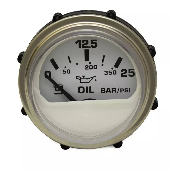 Faria Boat Oil Pressure Gauge GP9927B | 2 Inch Silver White