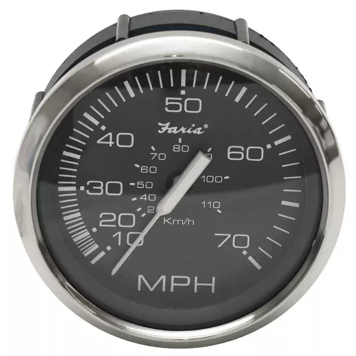 Faria Boat Speedometer Gauge SE8048A | Chesapeake SS Black 3 3/8 Inch