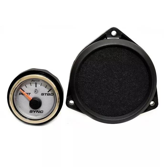 Faria Boat Synchronizer Gauge Pod SYR902A | Diesel Silver (Set of 2)