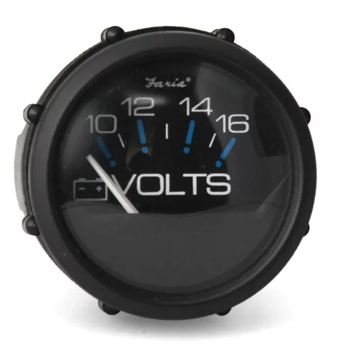 Faria Boat Volt Gauge VP9153A | Chesapeake Black 2 Inch Regal