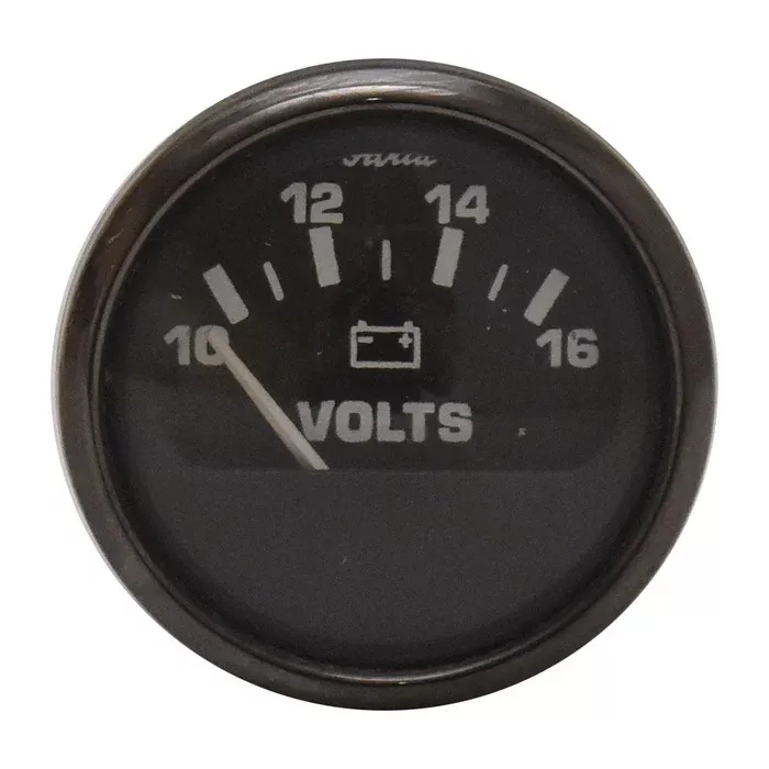 Faria Boat Volt Gauge VP9232A | Euro Black / Pewter