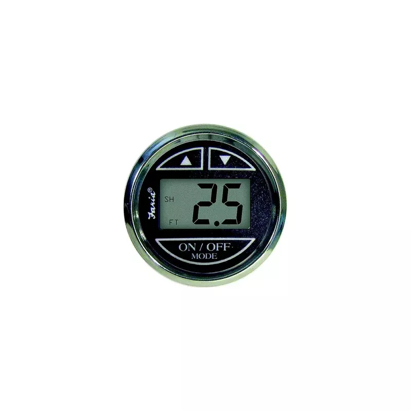 Faria Digital Depth Sounder, Chesapeake SS Black w/In-Hull Transducer