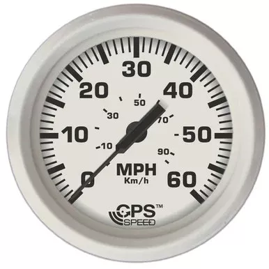 Faria Dress White 4″ GPS Speedometer – 60 MPH