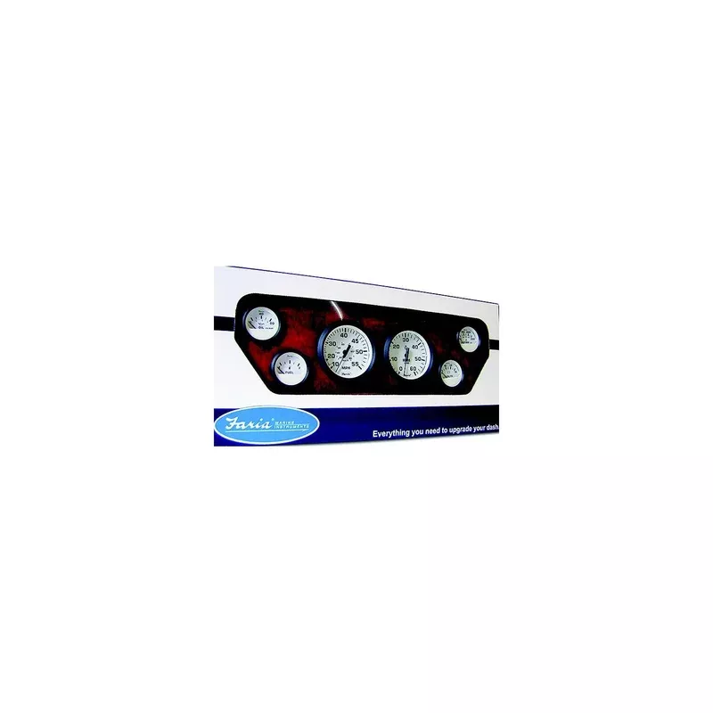 Faria Euro Series Gauges – Boxed Inboard 6 Gauge Set, White