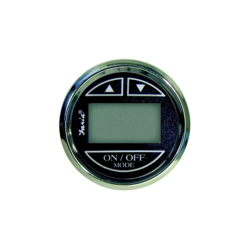 Faria F22025 Digital Depth Sounder, Platinum Black w/Transom Transduce