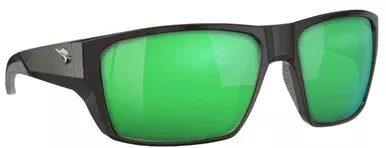 Fin-Nor Bouncer Sunglasses – Matte Black Frame/Green Mirror Poly Lens