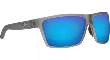 Fin-Nor Circle Hook Sunglasses – Frosted Matte Grey Frame/Blue Mirror Glass Lens