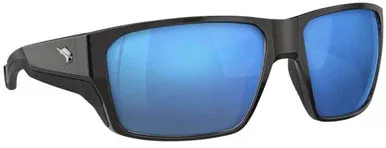 Fin-Nor Cleat Sunglasses – Matte Black Frame/Blue Mirror Glass Lens