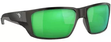 Fin-Nor Flybridge Sunglasses – Matte Black Frame/Green Mirror Glass Lens