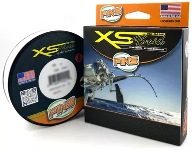 FINS XS Big Game Braided Fishing Line 150lb 500yd White