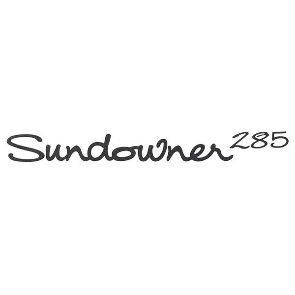 Four Winns Boat Decal 055-2144 | Sundowner285 Silver Vinyl 14 1/4 Inch