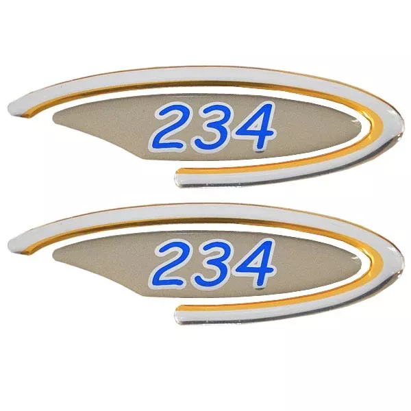 Four Winns Boat Raised Decals 055-2760 |234 Logo Stickers (Pair)
