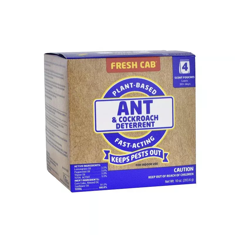 Fresh Cab FC4P6DANTRO Ant and Cockroach Deterrent, Woodsy, 10 oz Pouch