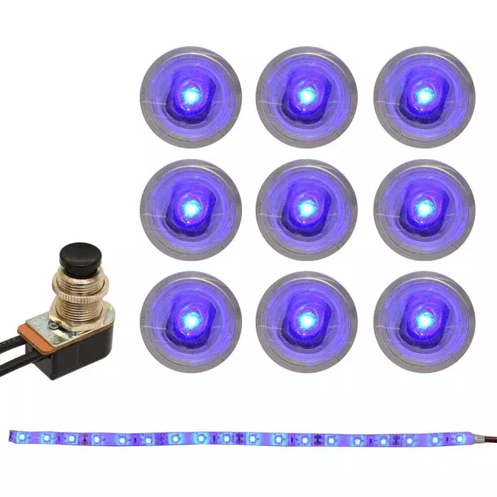 G3 Boat LED Courtesy Lights | w/ Push Button 12V Blue (Kit)