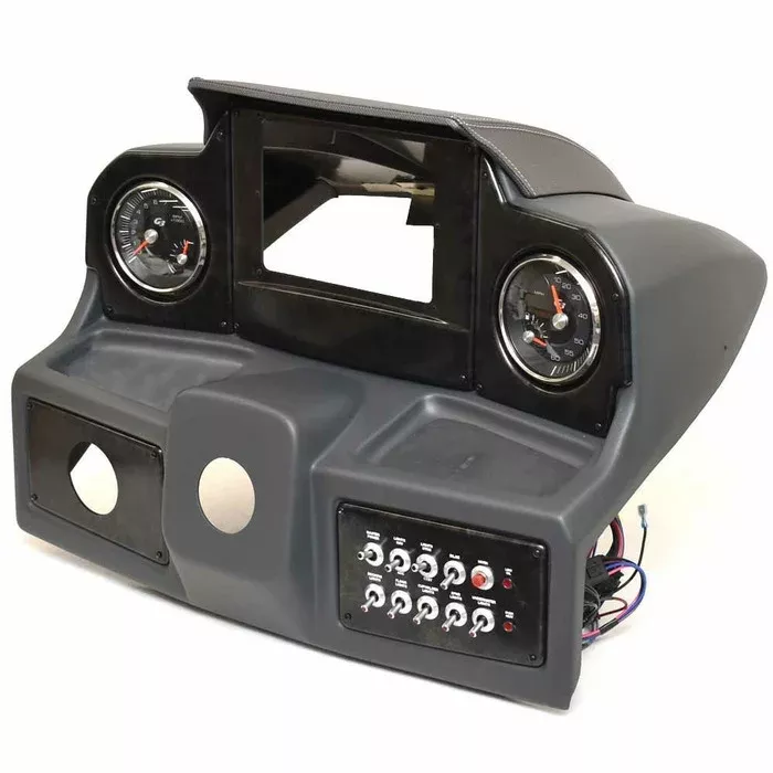 G3 Boat Steering Console Panel 73427410 | Dash w/ Faria Gauges Gray